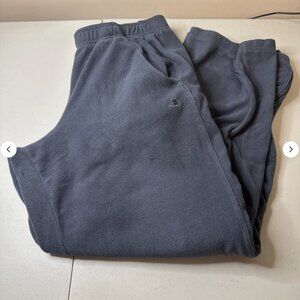 Champion Sweatpants Mens Large Dark Gray Drawstring Pockets Ankle Zip Large